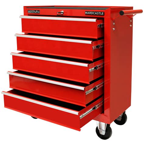 red rolling tool box